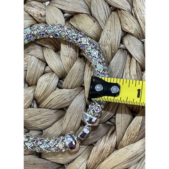 Vintage Monet Aura Borealis Rhinestone Crystal Stretch Bracelet 360 Regency - Picture 6 of 7